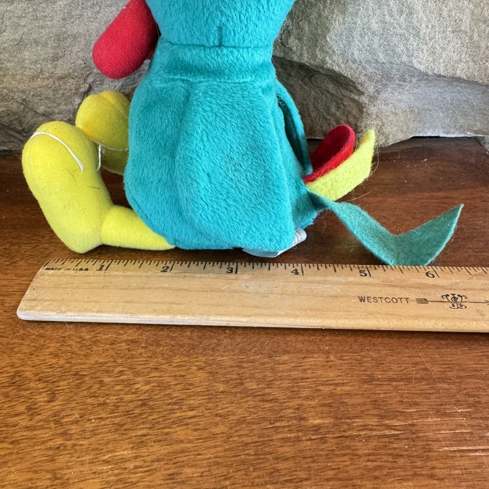 Vintage Kellogg's Rooster Cornelius Green 8" Plushy Bean Bag Stuffed Animal - Picture 6 of 6
